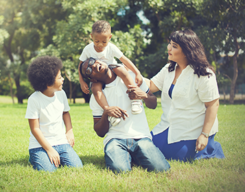 Family in Field